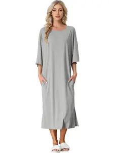 INSPIRE CHIC Women's Sleepshirt Nightshirt 3/4 Sleeve Nightgown Sleep Shirt Dress