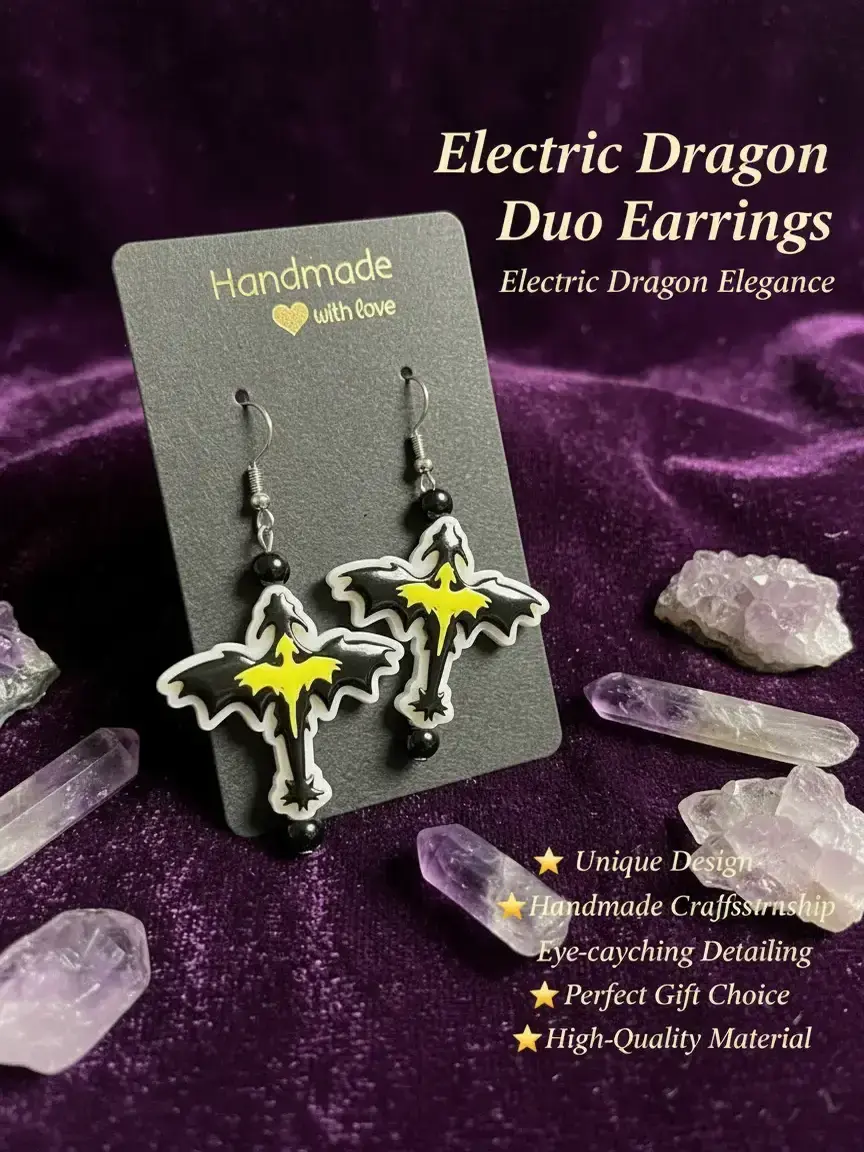Spark of Magic by the Electric Dragon Duo Earrings- Fashionable Earrings