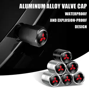 Car Wheel HUB Tire Valve Cap Dustproof Accessory for Mitsubishi Outlander Lancer 10 9 Ex Asx Ralliart Eclipse Pajero L200 Colt Evo Competition Car Parts