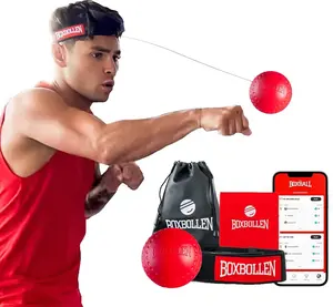 Boxbollen® Boxing Reflex Ball - Celebrity-Endorsed Home Workout Game - App-Connected Punch Counter - Hand Eye Coordination Training Ball - Christmas Gift for Boxers, All Ages - Stocking Stuffer