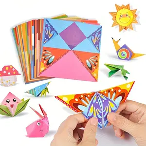 [DIY Art and Craft] Origami Fun Kit, With Guiding Book, 54 Sheets Paper, DIY Art and Craft Projects, Beginners Training Craft