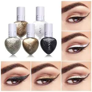 5-piece starry sparkling small brush tip eyeliner set, quick-drying eyeliner that resists smudging, diamond-shaped eye makeup patches, uniquely designed for easy carrying, long-lasting and sweat-proof, suitable for beginners