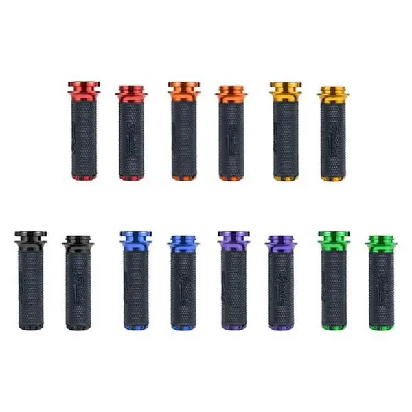 Advanblack AXION Performance Motorcycle Grips with Cable Throttle, Metallic Finish, Multiple Colors, Rubber Body, Vibration Control for Harley 1999-2017 Twin Cam, 2016-2024 Softail, Street Glide, 2024 Road Glide Limited, 1999-2017 Twin Cam Models