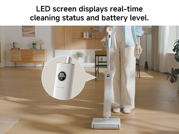 DREAME FloorX 100 Plus Cordless Electric Mop with 2 Bonus Roller Brushes, 45min Runtime, Lightweight 5.1 lbs, Dual-Tank Design, Self-Cleaning Brush