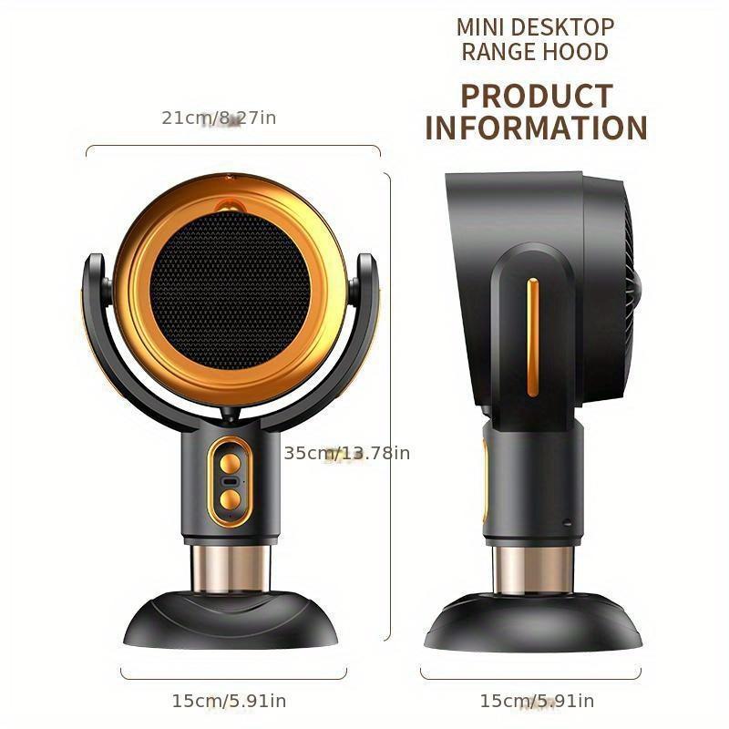 Portable USB Desktop Smoke Absorber, Smoke Eliminator, Portable Kitchen Exhaust Fan.Portable Range Hood For Kitchen, Home, Barbecue, Hot Pot(Raincoats)