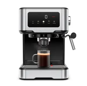 Chefman CraftBrew Espresso Machine W/ Steam Wand and Touch Controls – Stainless Steel