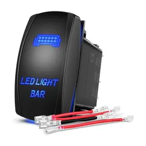 Nilight 5-Pin Laser On/Off LED Light Bar Rocker Light Switch, Blue (Father's Day Gift Option)
