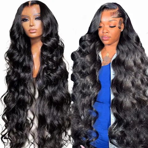 Bling Hair Body Wave 13x4 13x6 Transparent Lace Front Wig 30 Inch HD Lace Frontal Wigs Human Hair Wigs For Women Brazilian Hair Pre Plucked