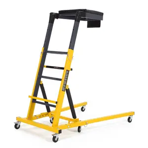 Top Automotive Creeper,Engine Topside Creeper with Adjustable Height 49.21 in to 68.89 in, 400 LBS Capacity High Topside Creeper,6 Swivel Caster Wheels, Heavy Duty Foldable Garage Creepers