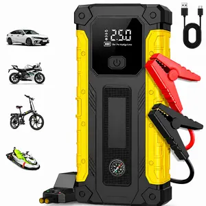 5-in-1 Portable Car Emergency Starter, 12V Quick Start, with USB Input/Output, LED Emergency Light, Compass Function, Road/Vehicle Emergency Rescue Tool，Local warehouse shipping
