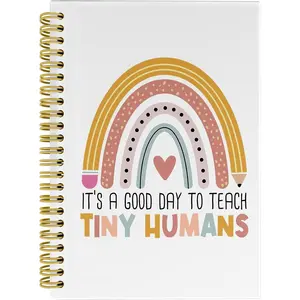 Teacher Rainbow Notebook Journal -  Teacher Gifts, 5.58.3 Boho Spiral Bound Notebook with 164 Pages, Cute Teacher Notebook, Anti  Notebook