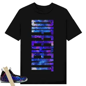 Galaxy Foamposite One Zoom Rookie Obsidian Black Anthracite T Shirt Match DFRNT, Shirt To Match sneaker Streetwear Graphic Shirt Men Women