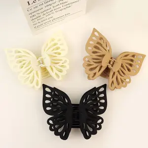 3PCS Butterflies Hair Claw, Large Matte Hair Claw Clips Butterflies Hair Clamps for Women, Great For Birthday, Party, Christmas, Thanksgiving Day, Wedding Anniversary
