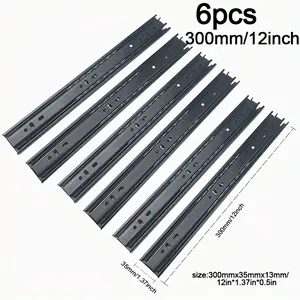 Heavy-Duty Full-Extension Ball-Bearing Drawer Slides, 10/12/14/16-Inch Multiple Sizes Side-Mount Cabinet Rails, Tool Box & Keyboard Glides