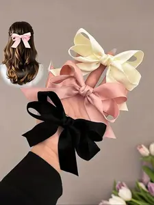 Cute Bowknot Design Hair Clips, Pretty Bow, Super Cute Clips, Sweet Hair Accessories for Women & Girls, Minimalist Headwear Suitable for Thick Hair, Hair Clip Set