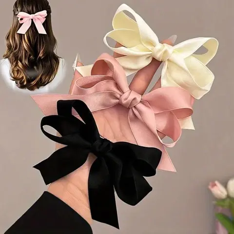 Cute Bowknot Design Hair Clips, Pretty Bow, Super Cute Clips, Sweet Hair Accessories for Women & Girls, Bows for Hair, Minimalist Headwear Suitable for Thick Hair, Hair Clip Set, Decorative Hair Accessories, Hair Decor