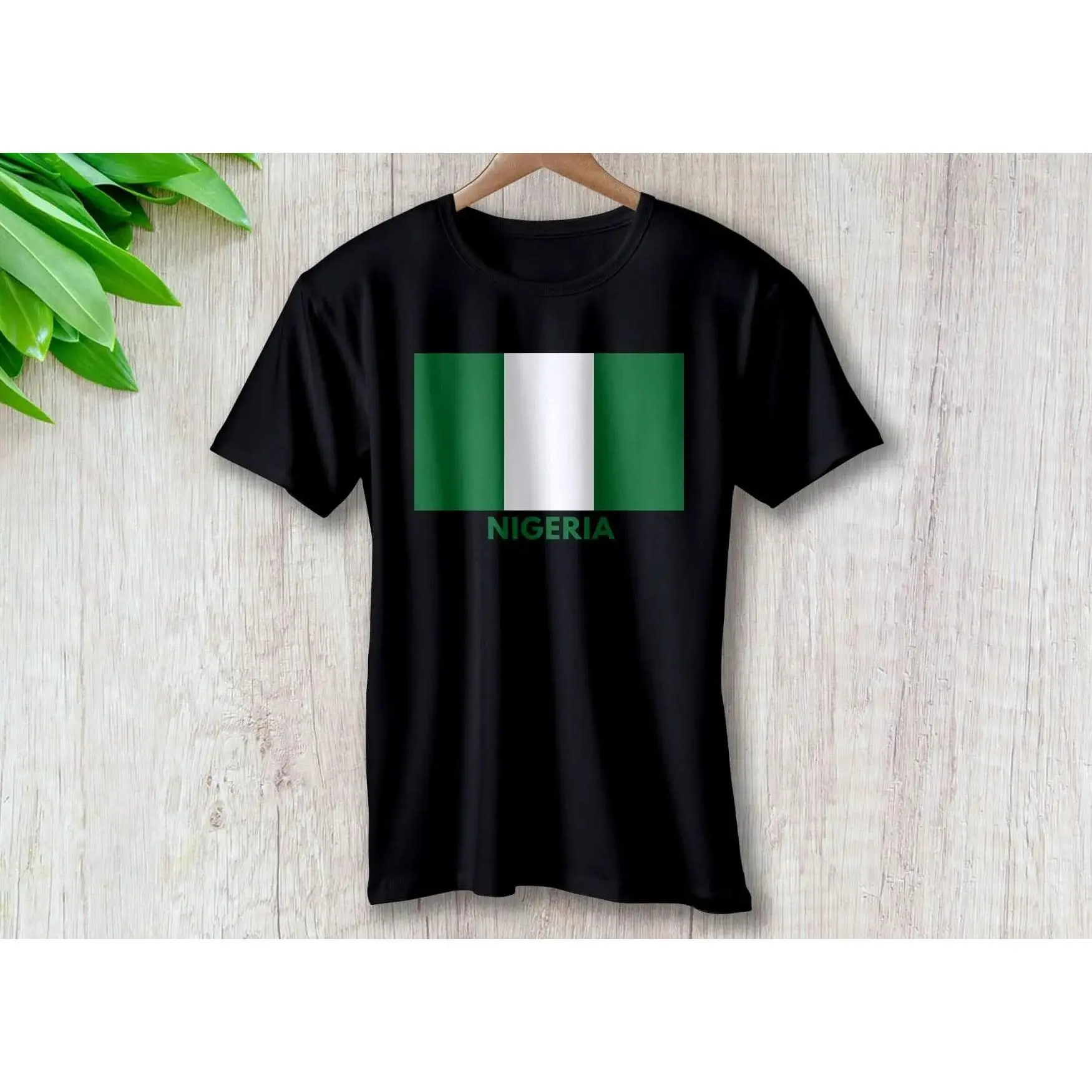 Men's Nigeria Cotton Graphic T-Shirt - Soft, Short-Sleeve, Round-Neck Cultural Apparel, Casual Streetwear for Celebrating Strength & Pride