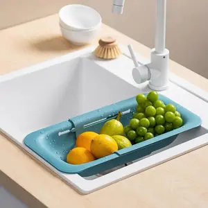 Expandable Sink Water Filter Basket, Vegetable Fruit Washing Strainer, Drying Cooked Pasta, Essential Kitchen Tool, Strainer Utensils