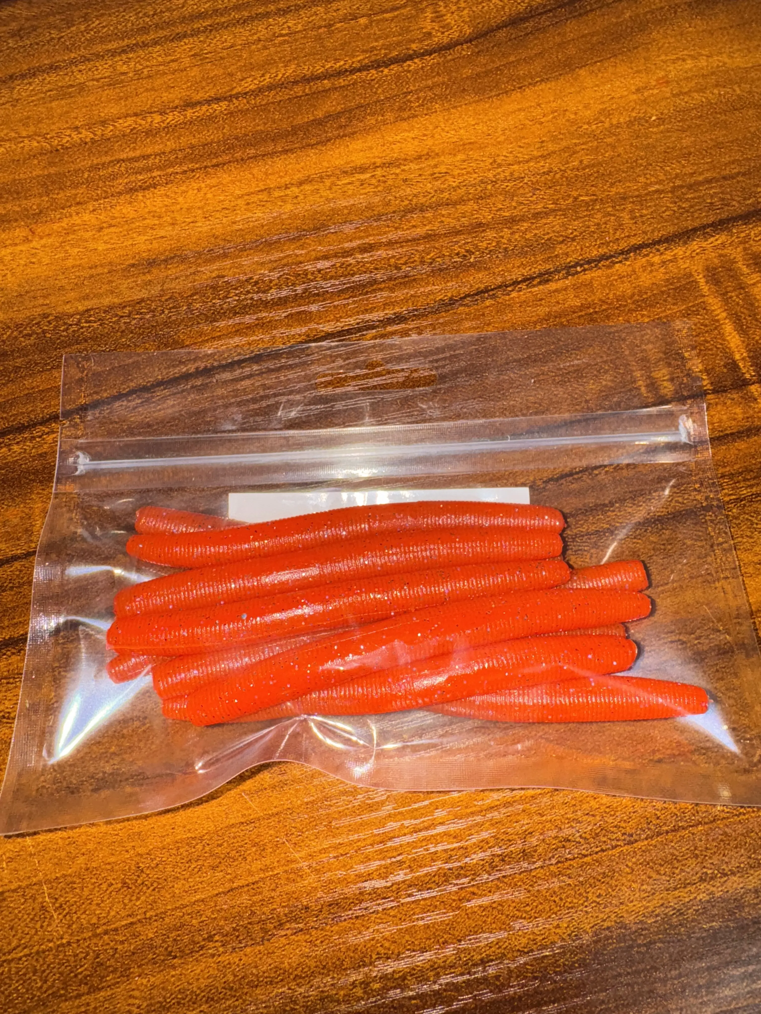 Blasin Orange 4 Inch Senko Worms 10 Pack