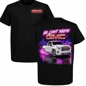 Neon Street Truck Graphic T-Shirt, Retro Racing Pickup Tee, Men’s Automotive Streetwear Top, Custom Truck Culture Shirt, Car Enthusiast Casual Cotton Tee, #fyp #viral #ootd #trucklover #streetwear