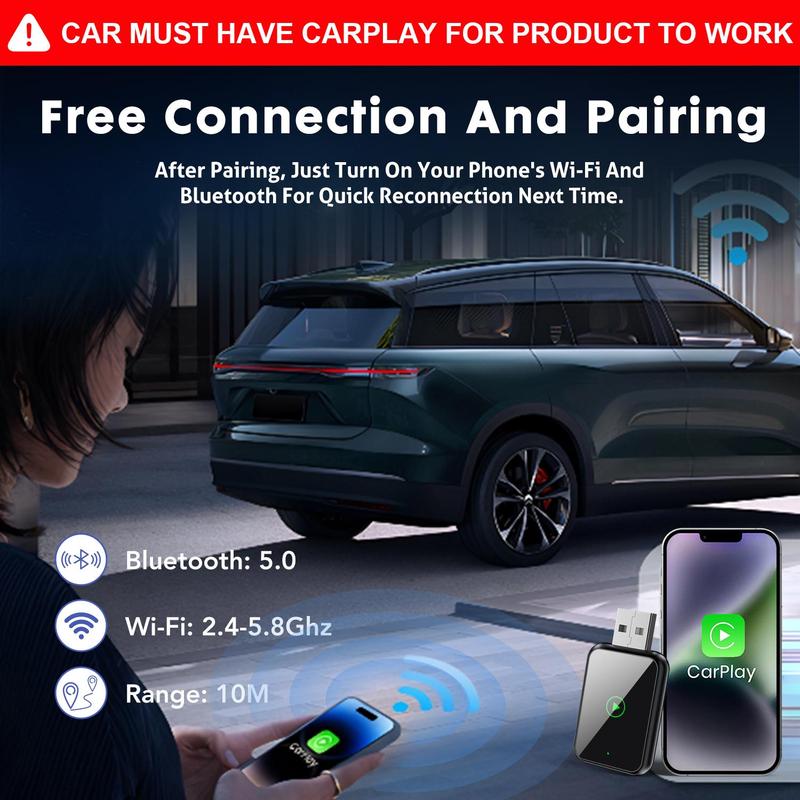 2026 wirelesscarplay box car Internet for Apple Android mobile phone wired to wireless conversion multi-functional box car play conversion box car wireless two in one carplay adapter bluetooth car adapter wireless carplay adapter auto gadget