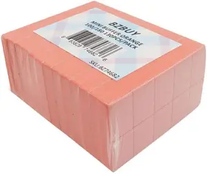 Bzbuy Nail Mini Orange Buffer Block File 100/180 Grit 2 Sided (130 Count) Manicure Nail Care