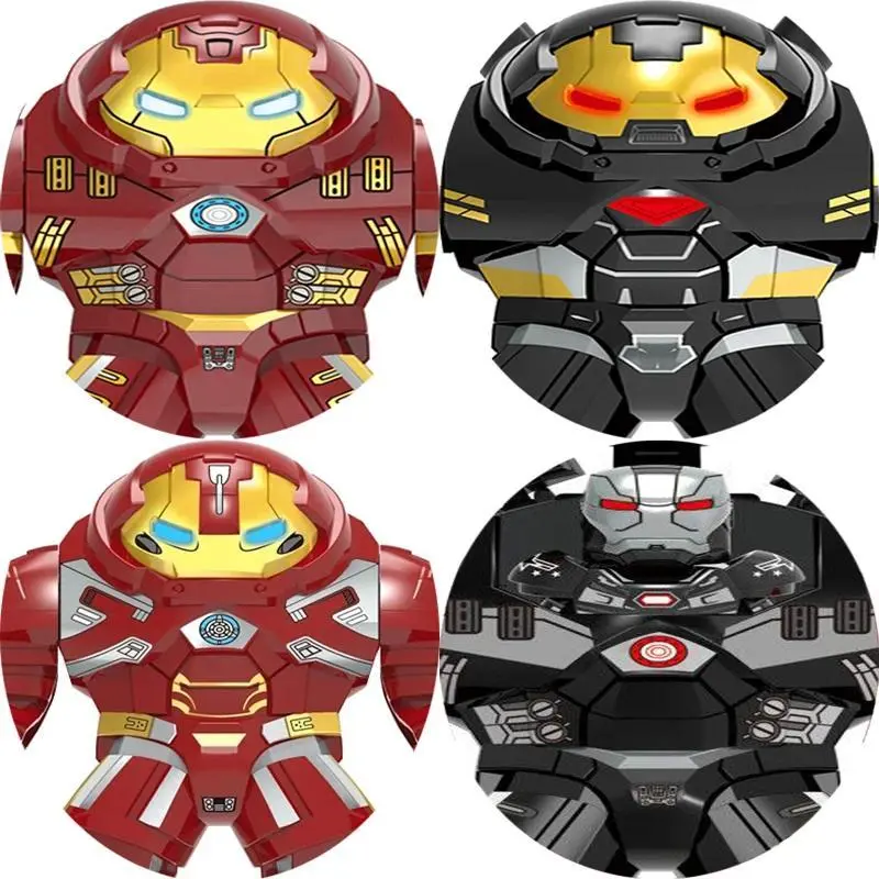 Marvel Hero Iron Man Tony Stark Hulkbuster Gauntlet, War Machine MK85 Building Block Bricks Toy Gift for Kids