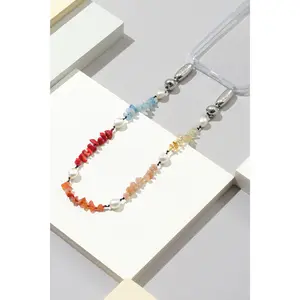 Stone and Pearl Wristlet