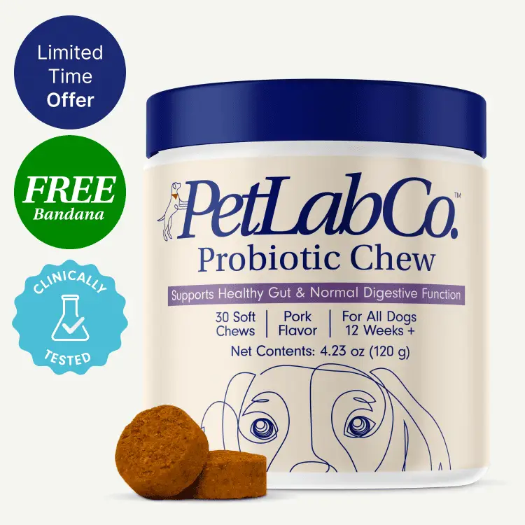 PetLab Co. Probiotics for Dogs Soft Chews for Seasonal Allergies, Gut, and Diges...