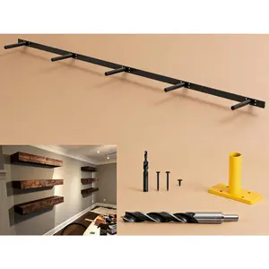 69 inches, Heavy-Duty Floating Shelf Bracket,  Shelf Bracket for Fireplace Shelves, Installed  Studs, max Load of 210 pounds,  Bracket for Shelves, 69 inches, (with Ease kit)