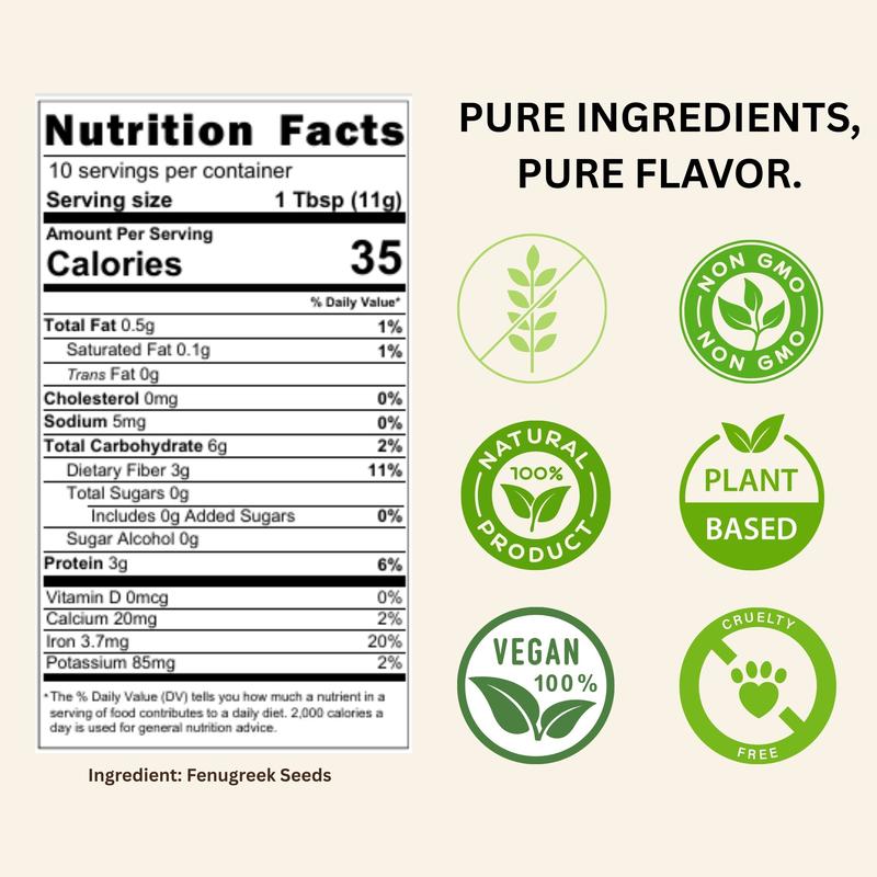 Spicy Pantry Fenugreek Seeds – Whole Methi Seeds for Curries, Tea, Lentils, Pickles & Spice Blends