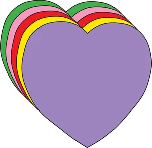 SHAPES ETC. Large Assorted Color Creative Foam Cut-Outs - Heart