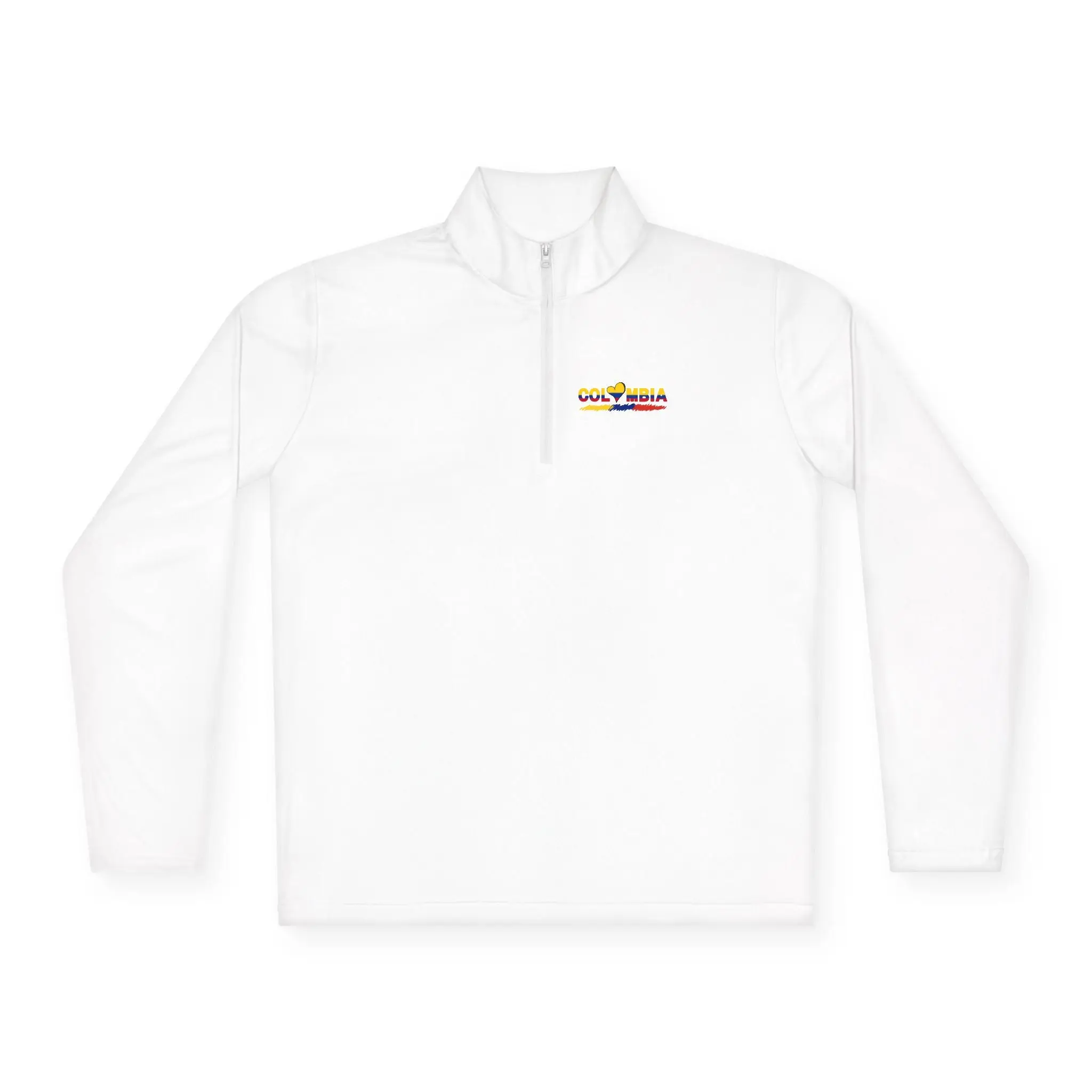 Colombia Flag Heart Unisex Quarter-Zip Pullover | Patriotic Pride