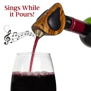 Songbird Specialties Bottle Pourer, Black — "Sings" with Every Pour of Wine