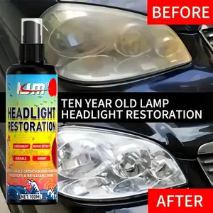 Headlight Repair Kit, Transparent Bright Headlight Advanced Maintenance Solution, Prevents Yellowing and Oxidation, Durable Protection Coating Spray