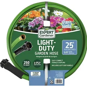 Expert Gardener 25FT Light Duty Garden Hose