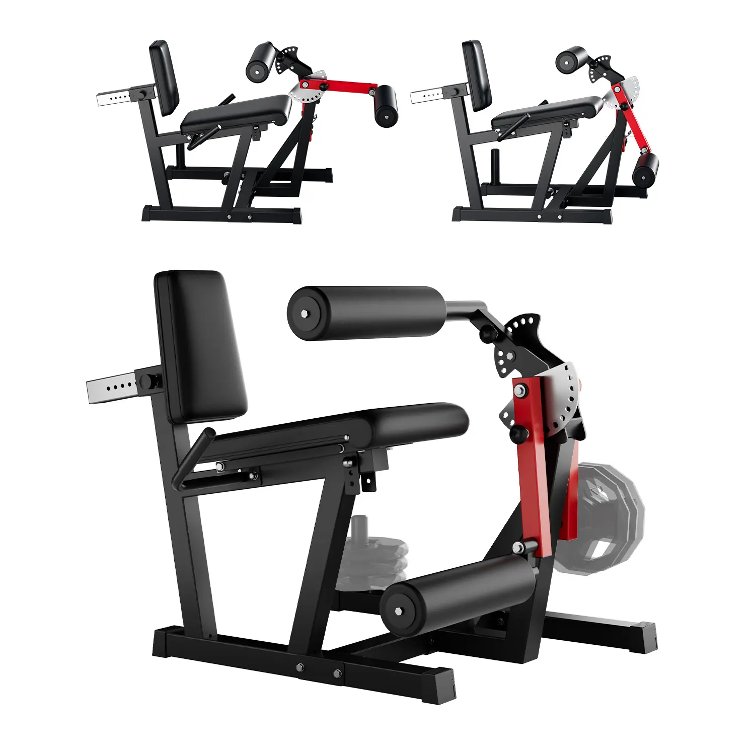 4-in-1 Multifunctional Leg Press Machine 700LBS Heavy Duty Steel Frame Leg Extension Hip Thrust Calf Raise Workout Equipment for Home Gym
