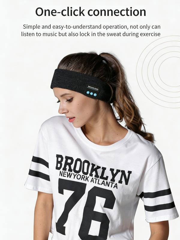 Wireless Bluetooth Headband Music Headband for Sports Running & Yoga Sweat-Absorbent Hairband Headphones V5.4 Voice Call Hands Free Boho Paisley Elastic Headbands