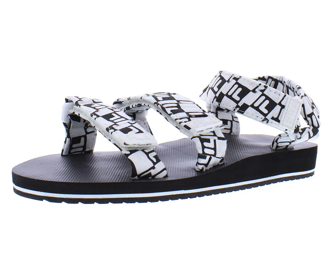 FILA Drifter Ts Men's Slides, Bandana Print Slip-On Sandals with Open Toe, Casual Summer Beach and Pool Footwear