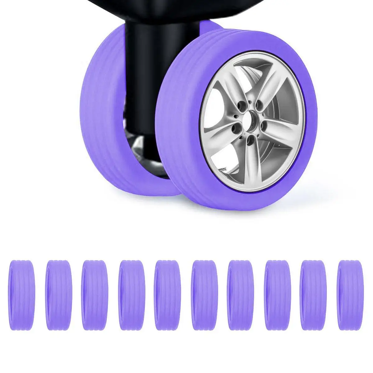Travel Case Wheel Protector (10pcs), Anti-scratch Wheel Cover, Universal Wheel Protector for Travel Case, Suitcase, Handbag, Backpack,Covers for 2-2.6