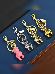 Car Keychain Pendant Bag Accessory Bear Cherry Four-Leaf Clover Butterfly Backpack Charm, Eye-Catching Fashion Statement for Bags and Clothing Accessories