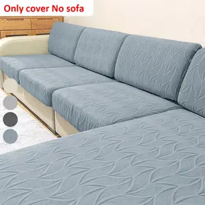 Leaf Pattern Elastic Sofa Cushion Cover, Modern Anti-Slip Sofa Protector, Reusable and Easy to Clean, Suitable for L-Type and 1234 Seat Sofas