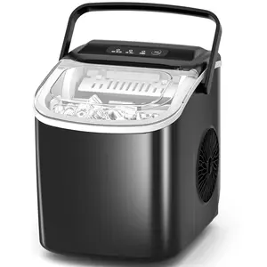 XBeauty Ice Maker Countertop Portable Machine with Self-Cleaning 26.5 lbs 24Hrs 8 Cubes in 6 Mins Ice Basket Scoop Ideal for Home Kitchen Bar Camping Icemaker