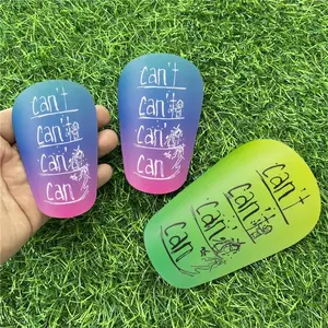 1 Pair of Mini Football Shin Guards - Ultra Small Protective Gear for Men & Women, Blue & White Cracked Ice Design, PET Material, Pull-On Closure, Ideal for All Ages, Football Accessories, Football Equipment, Modern Sports Gear, Lightweight Design