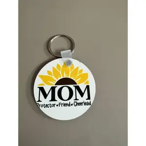 Sunflower Mom  2" Round Keychain