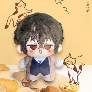 Cute BSD Dazai Plushie Chibi Stuffed Toy Bag Pendant Collectible doll