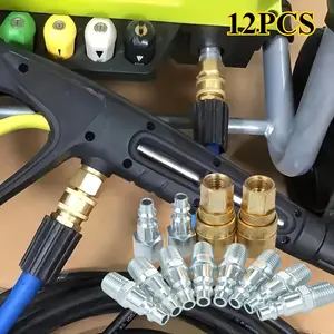 12 piece set hydraulic connector, Internal thread pneumatic joint, Brass American quick connector internal thread pneumatic connector