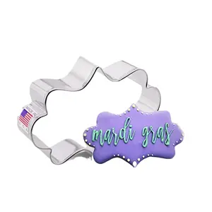 Long Fancy Plaque Cookie Cutter 4 1/8"