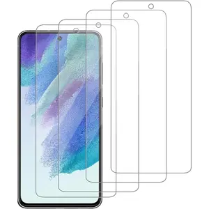 4 Pack Glass Screen Protector Compatible for Samsung Galaxy S21 FE 5G / SM-g990u [9H Hardness]-HD Screen Tempered Glass, Scratch Resistant,Easy Install [Case Friendly]