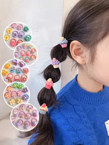 30 Pcs Candy Color Thumb Hair Ties, Cute Design, Perfect for Babies & Toddlers, Soft & Safe Material, Ideal for Daily Use, Hair Accessories Set, Elastic Hair Accessory
